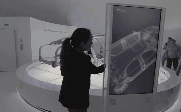 汽车配件展厅机械展示新利器—透视滑轨屏